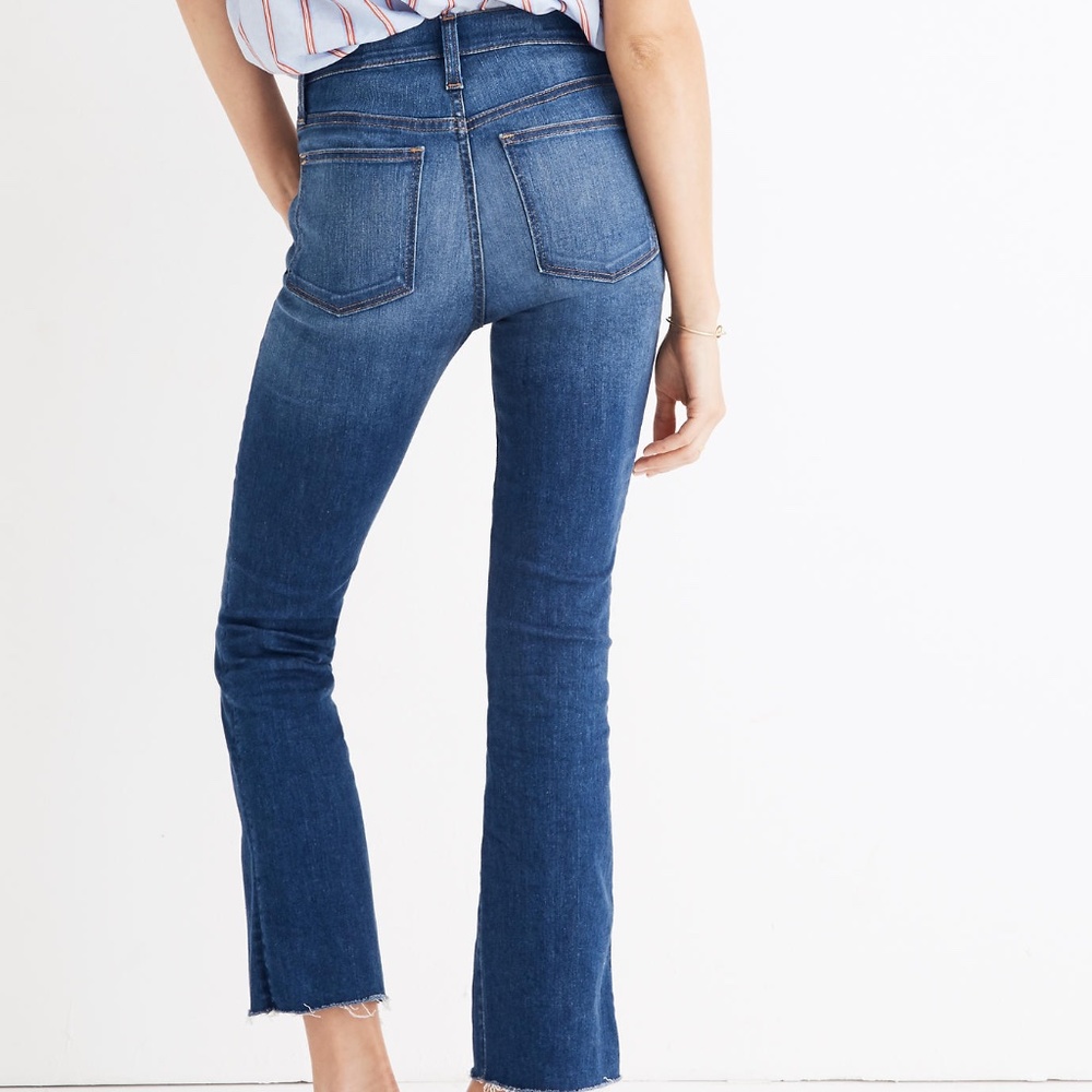 Madewell Cali Demi Boot Jeans Size 24P 24 Petite in Marco Wash NWOT